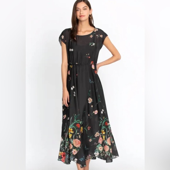 Johnny Was Dresses & Skirts - Johnny Was Houstein Cora Dress Silk Black Size Small